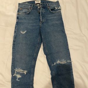Agolde Jamie High Rise Straight Jeans in Arrival